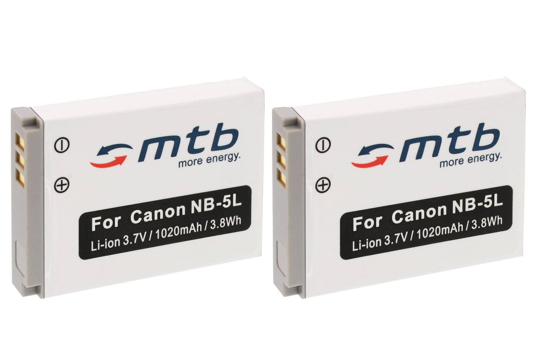 2 x Batterie NB-5L pour Canon PowerShot SX200 is, SX210 is, SX220